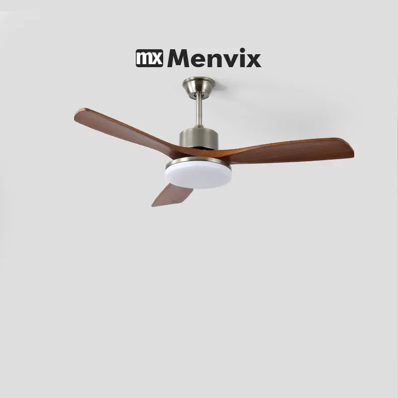 Ventilateur de Plafond Bois 3 Pales avec Éclairage