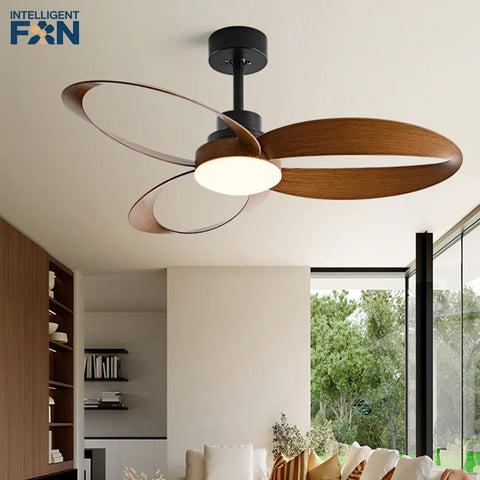 Ventilateur de Plafond Vintage Bois avec Éclairage