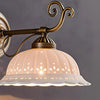 Applique Murale Cloche Porcelaine Blanche et Laiton Vintage - Chambre Salle de Bain Salon — Campanio
