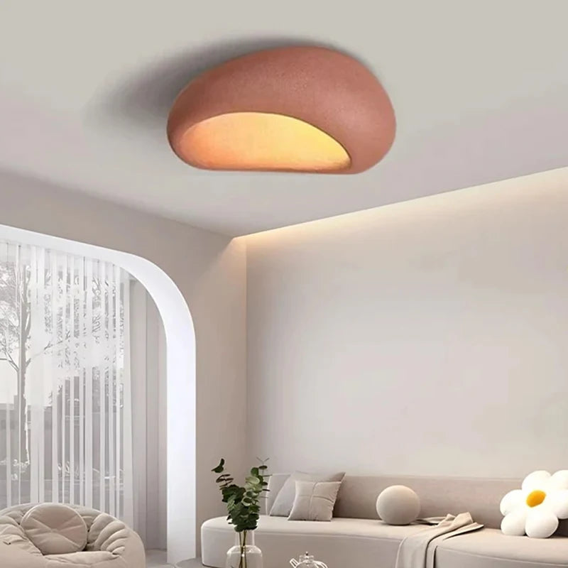 Plafonnier Coquillage Plâtre Blanc Minimaliste Design Moderne - Salle de Bain Salon Chambre — Flambeau