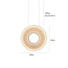 Suspension Anneaux Verre Opalin Blanc Épuré Design - Chambre Salon Cuisine — Halo