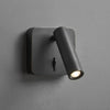 Applique Murale Cylindre Acier Noir Minimaliste Design Moderne Noire - Chambre Salle de Bain Salon — Grenat