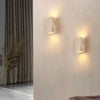 Applique Murale Demi-Sphère Céramique Beige et Bois - Chambre Salon Salle de Bain — Luna