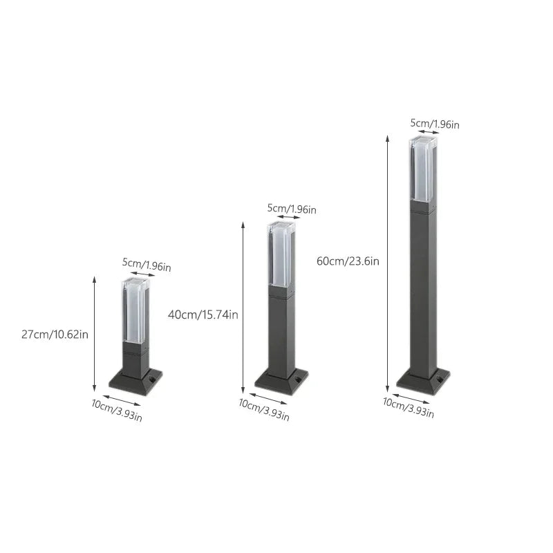 Lampadaire Cylindre Métal Noir Mat Minimaliste Design - Salon Bureau Chambre — Fuste