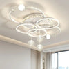 Lustre Plafonnier Anneaux Laiton Doré Minimaliste Dimmable Design - Salon Salle à Manger — Orbit