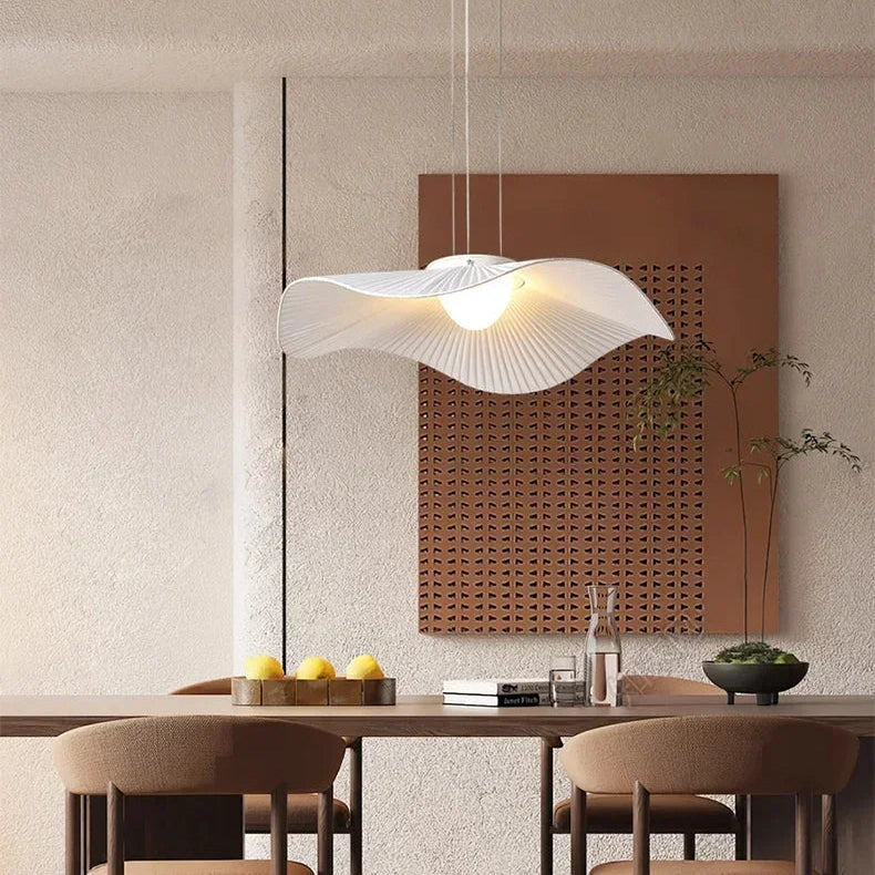 Suspension Vague Tissu Blanc Minimaliste Design - Chambre Salon Cuisine — Houle