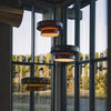 Elena Anneau Verre Fumé et Métal Noir