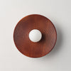 Applique Murale Bois Naturel Disque Rond Texturé Ronde - Chambre Salon Salle de Bain — Éclat