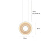 Suspension Anneaux Verre Opalin Blanc Épuré Design - Chambre Salon Cuisine — Halo