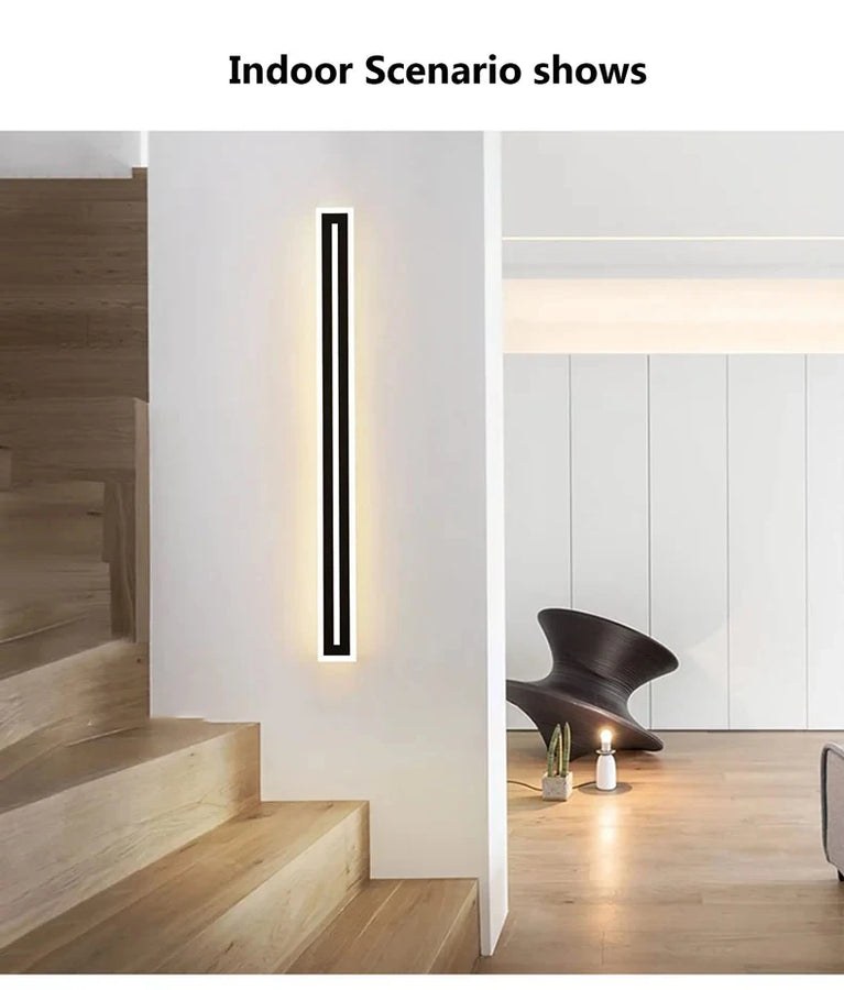 Rectangle Aluminium Noir et Blanc Minimaliste — Lumio