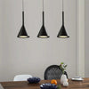 Suspension Cône Métal Noir Mat Minimaliste Design - Cuisine Salon Bureau — Effilé