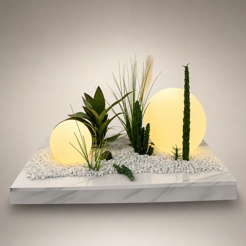 Lumis264 Sphère Verre Opalin Minimaliste B