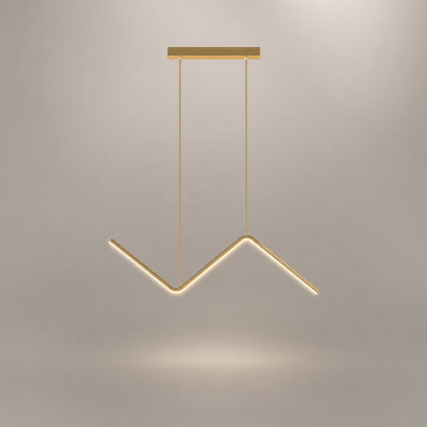 Fjord Zigzag Laiton Doré Minimaliste