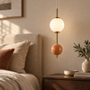 Aldebaran terracotta à deux boules — visualisation en situation dans une chambre
