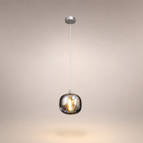 Cristina Globe Verre Fumé et Transparent Éclatant