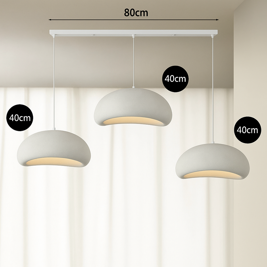 Suspension Cylindres Verre Fumé et Métal Noir - Chambre Salon Cuisine — Tubis