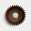 Coralia — applique florale en céramique brun