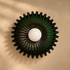 Coralia — applique florale en céramique vert