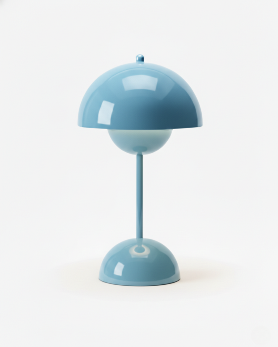 Noma — lampe champignon sans fil, finition bleu