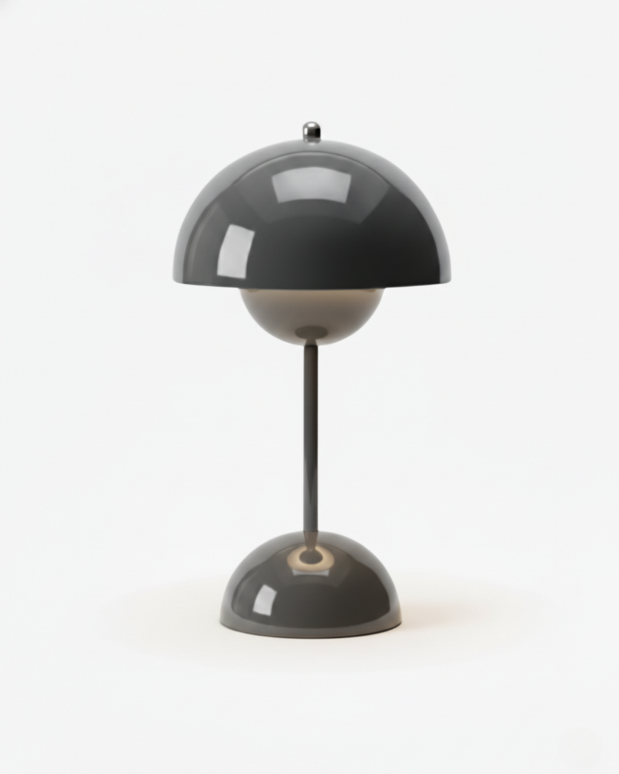 Noma — lampe champignon sans fil, finition gris