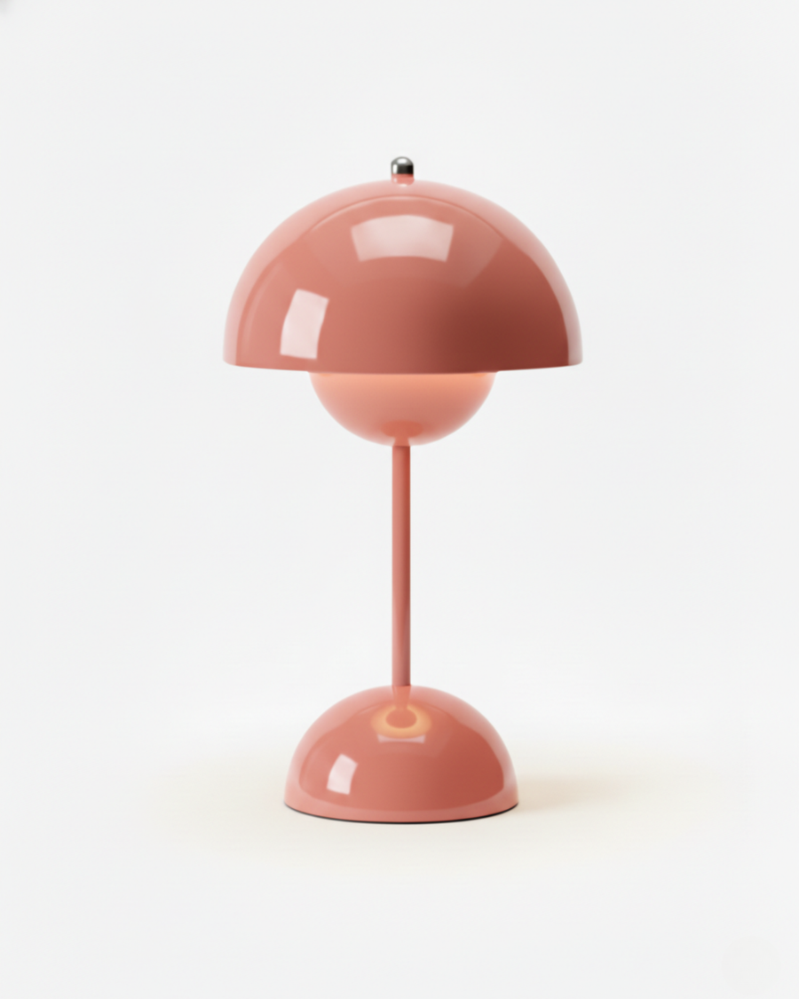 Noma — lampe champignon sans fil, finition rose