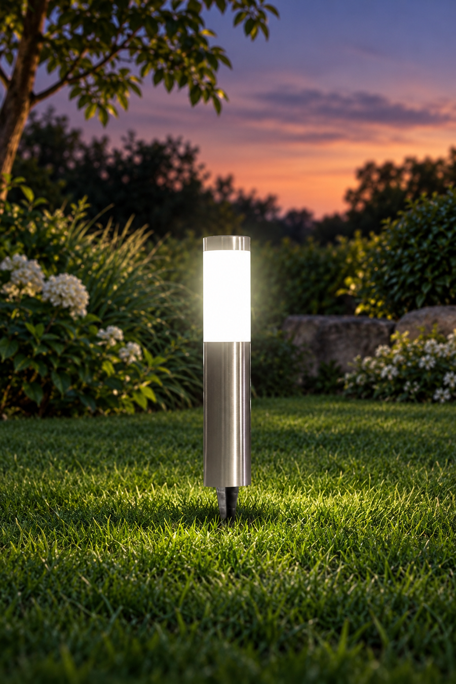 Luminaire Solaire | Amparo — vue verticale du produit, cadrage élargi