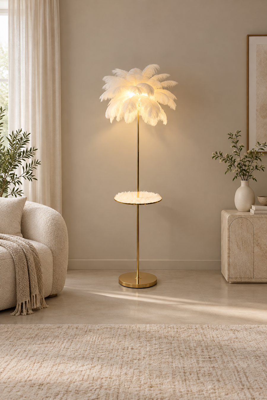Lampadaire | Pennae — vue verticale du produit, cadrage élargi