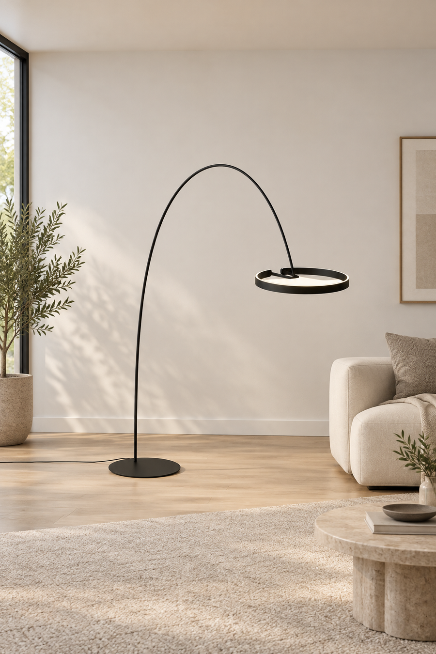 Lampadaire | Halo — vue verticale du produit, cadrage élargi