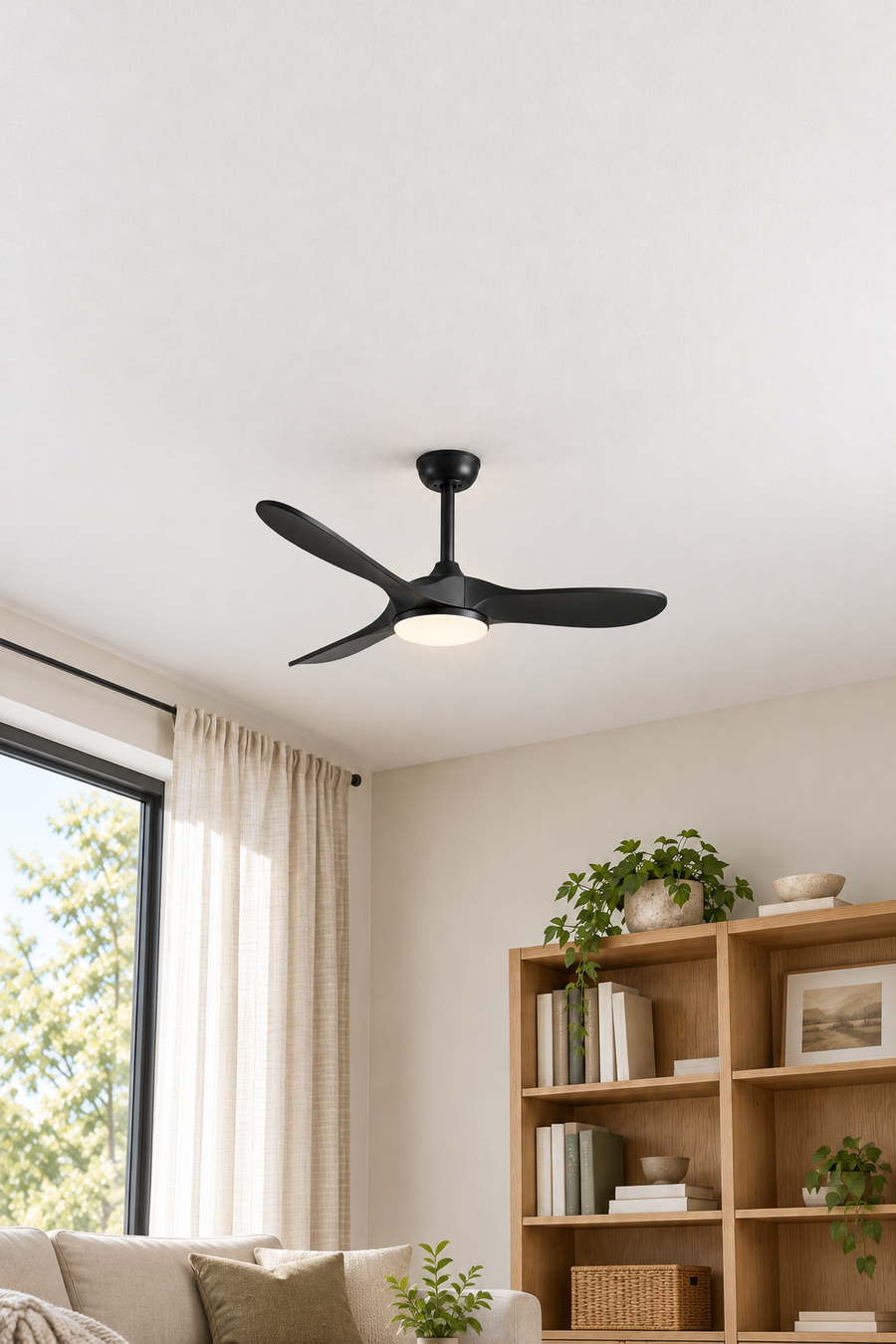 Ventilateur de Plafond | Ventura — vue verticale du produit, cadrage élargi