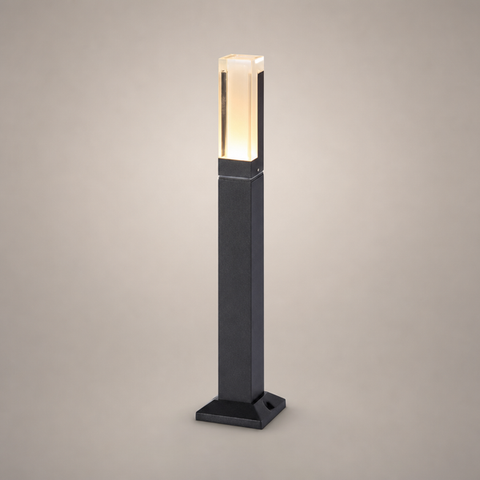 Lampadaire Cylindre Métal Noir Mat Minimaliste Design - Salon Bureau Chambre — Fuste