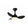 Ventilateur de Plafond Compact LED Tricolore - noir