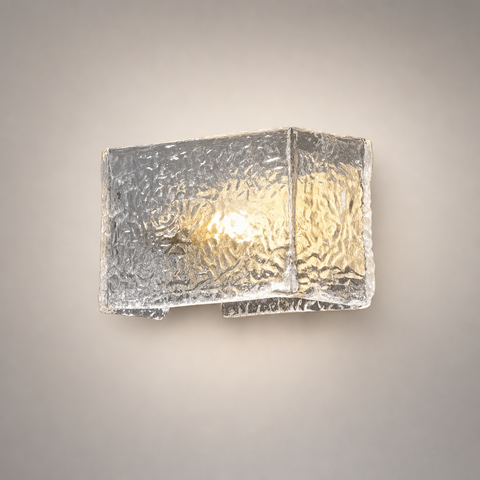 Épiphane Bloc Verre Texturé Transparent Minimaliste