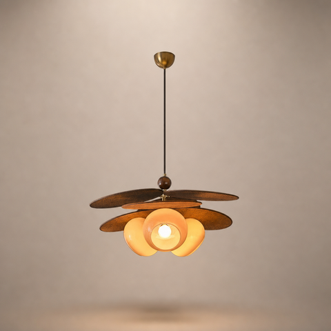Fernand Hélice Bois Foncé et Sphère Opaline