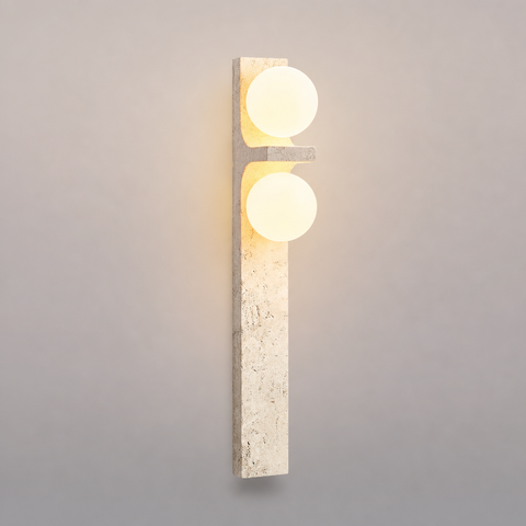 Aubry Cylindre Béton Brut et Verre Opalin