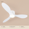 Ventilateur de Plafond Compact avec Éclairage LED
