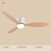 Ventilateur de Plafond Compact avec Éclairage LED