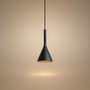 Suspension Cône Métal Noir Mat Minimaliste Design - Cuisine Salon Bureau — Effilé