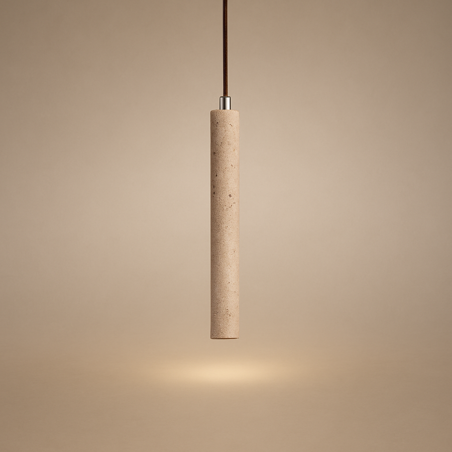 Suspension Sphère Béton et Bois Minimaliste Design Boule - Cuisine Salon Salle à Manger — Legato