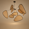 Lustre Suspension Pétales Rotin Naturel Contemporain Design - Salon Salle à Manger — Orika