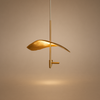 Suspension Anneau Verre Opalin et Ambre Doux - Chambre Salon Cuisine — Regulus