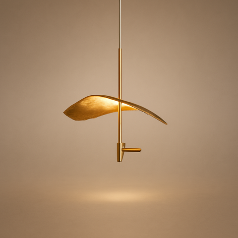 Suspension Anneau Verre Opalin et Ambre Doux - Chambre Salon Cuisine — Regulus