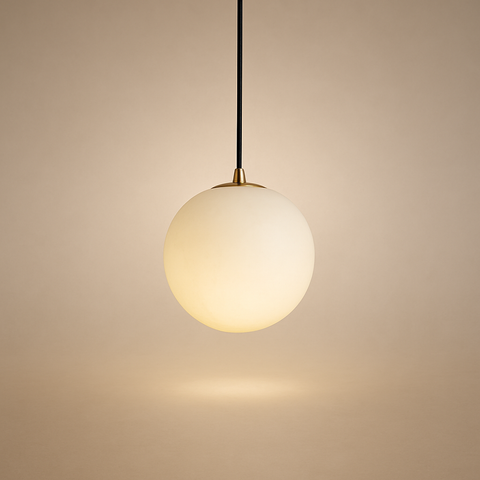 Suspension Cylindre Marbre Blanc et Laiton Épuré Design - Chambre Salon Cuisine — Procyon