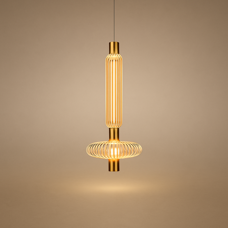 Suspension Cylindre Tissu Noir et Blanc Graphique - Chambre Salon Cuisine — Algol