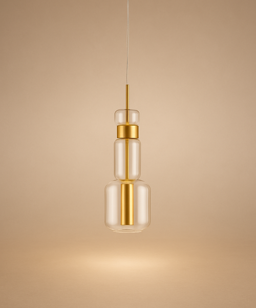 Suspension Anneau Béton Brut et Bois Naturel - Cuisine Chambre Salon — Antares