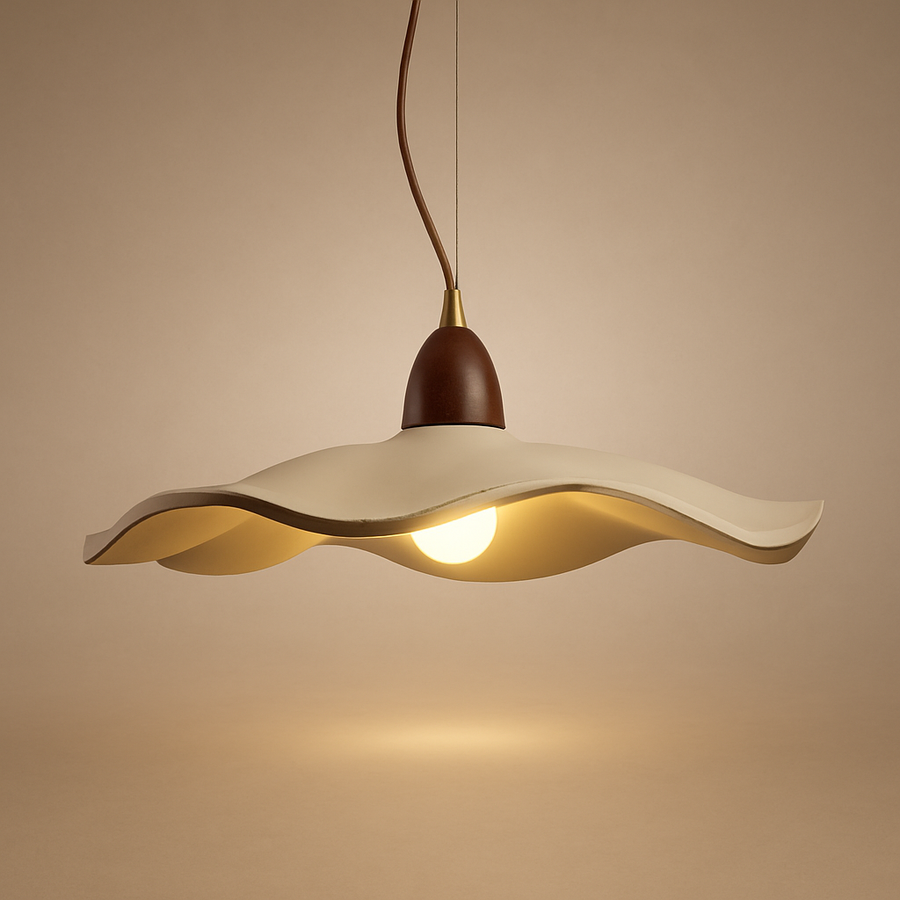 Suspension Anneau Bois Naturel Épuré Design - Cuisine Chambre Salon — Lucide