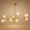 Lustre Suspension Demi-Sphère Céramique Blanche Minimaliste Design - Salon Salle à Manger — Eos