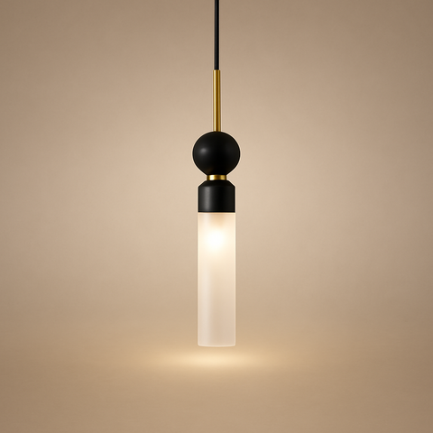 Suspension Sphères Verre Fumé et Métal Noir Boule - Cuisine Salon Salle à Manger — Quasar