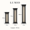 Lumio — hauteurs 50, 70 et 100 cm ; largeur 18 cm