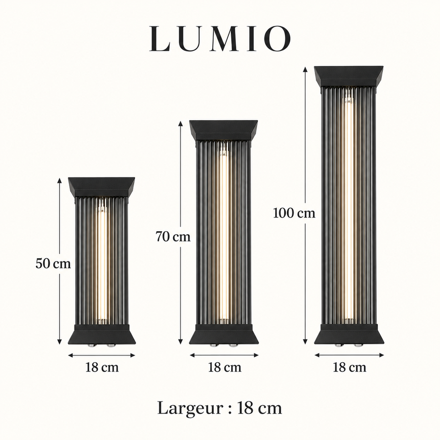 Lumio — hauteurs 50, 70 et 100 cm ; largeur 18 cm
