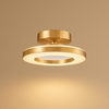 Plafonnier Anneaux Laiton Doré Minimaliste Design Moderne - Salon Salle à Manger Chambre — Ivoire